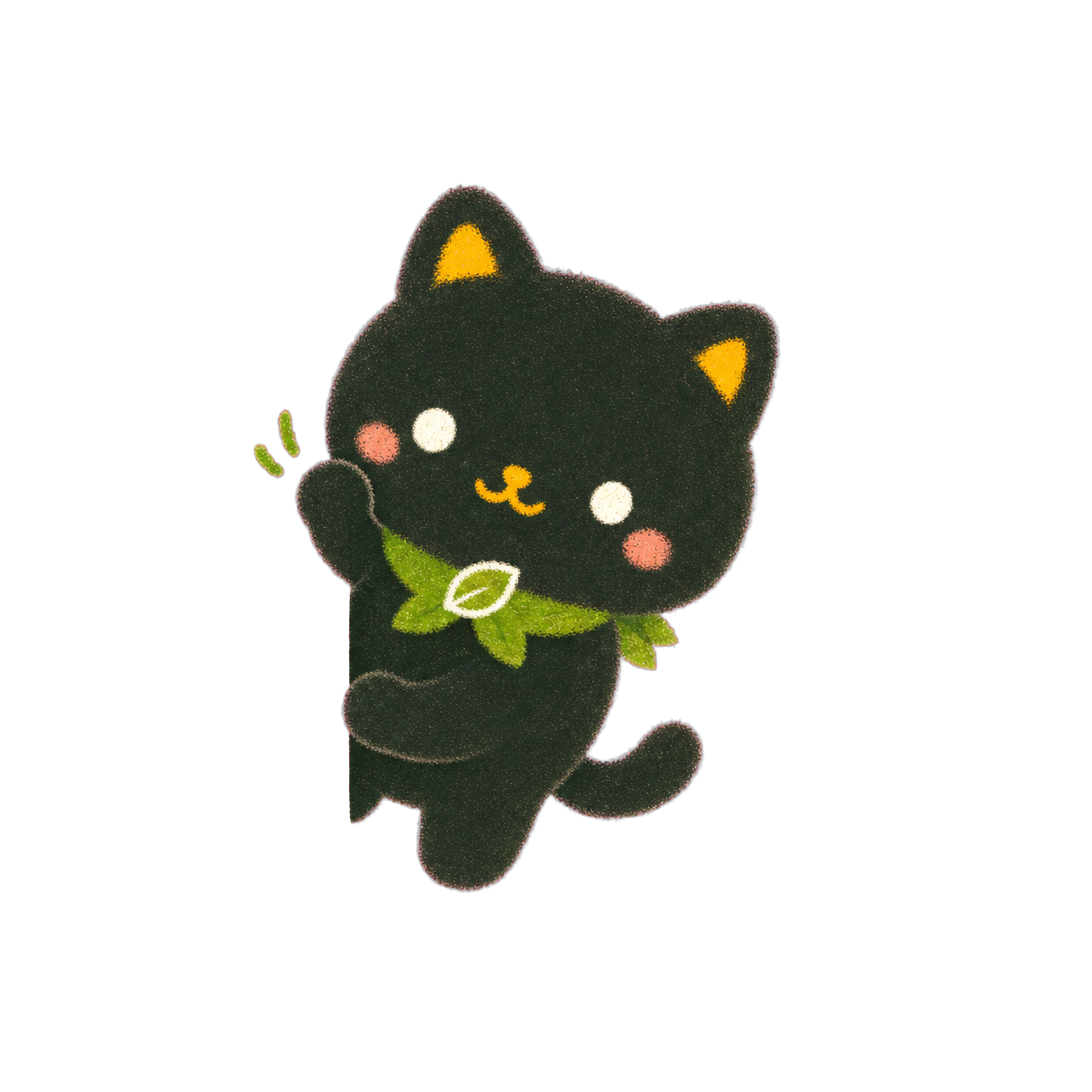 方針ボックスからのぞく黒いキャラクター